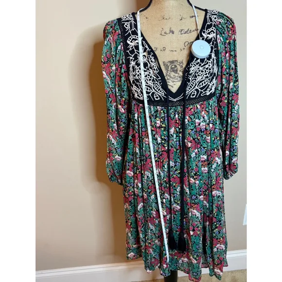 Anthropologie Floreat Ottava Peasant Dress Boho embroidered size S - Picture 4 of 8
